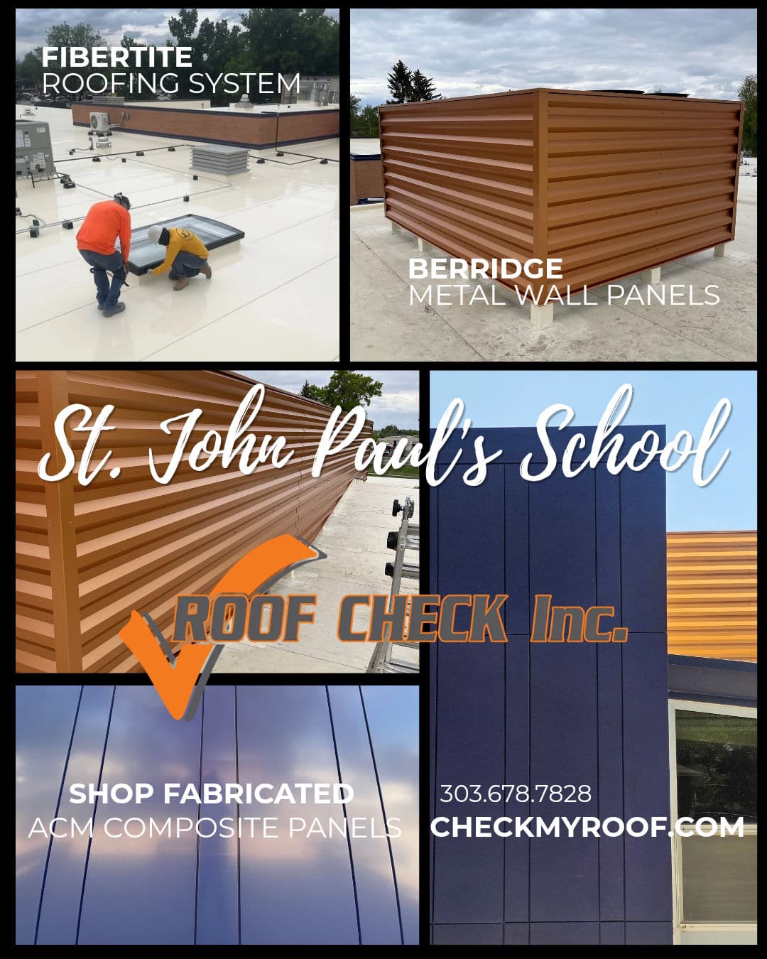 Full Exterior Upgrade at St. John Paul's School with Roofing and Sheet Metal image