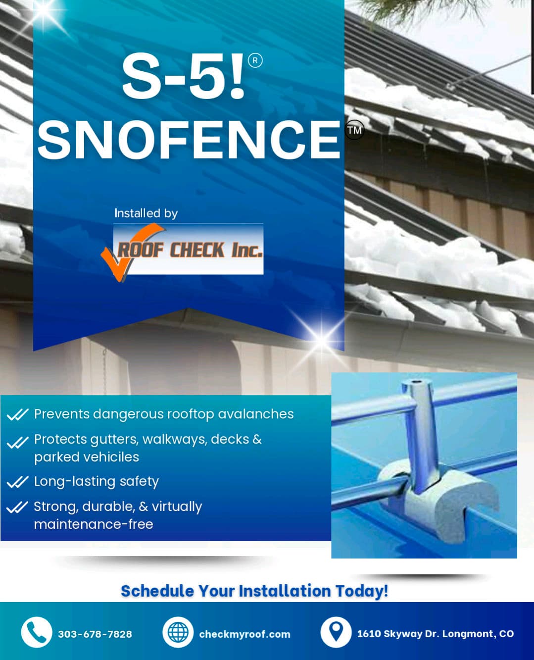 Stay Safe This Winter with S-5 SnoFence from Roof Check Inc. image