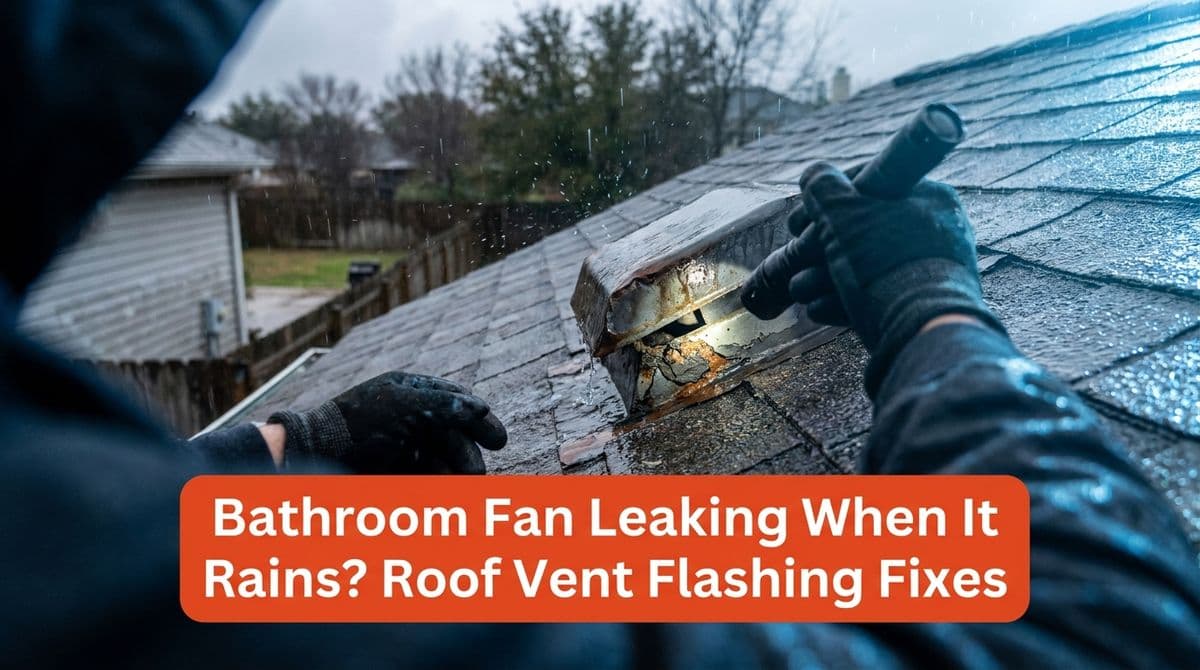 Bathroom Fan Leaking When It Rains? Roof Vent Flashing Fixes image